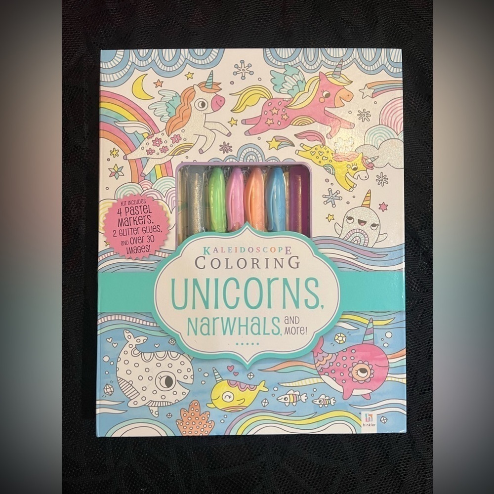 Kaleidoscope Kids Unicorns and Narwhals Coloring Book Set